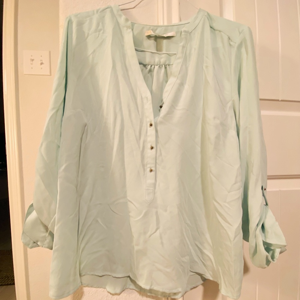 🍁Mint green Lauren Conrad Blouse🍁